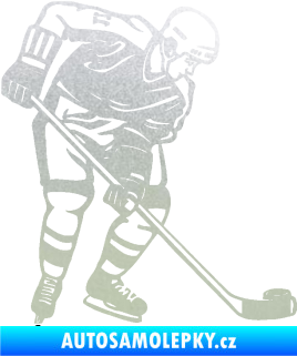 Samolepka Hokejista 029 pravá pískované sklo