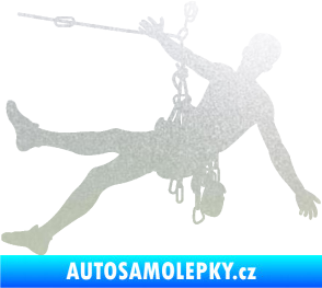 Samolepka Horolezec 002 pravá pískované sklo