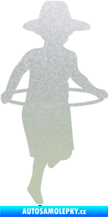 Samolepka Hula Hop 001 pravá dítě s obručí pískované sklo