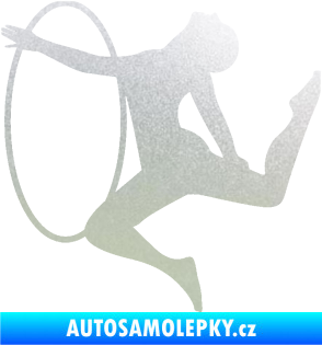 Samolepka Hula Hop 002 levá gymnastka s obručí pískované sklo