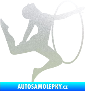 Samolepka Hula Hop 002 pravá gymnastka s obručí pískované sklo