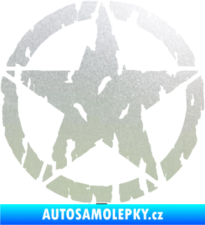 Samolepka Hvězda Army 010 potrhaná pískované sklo