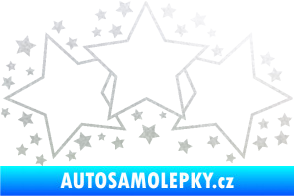 Samolepka Hvězdy a hvězdičky dekor pískované sklo