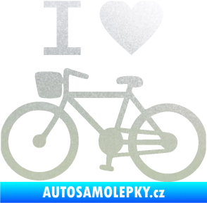 Samolepka I love cycling levá pískované sklo
