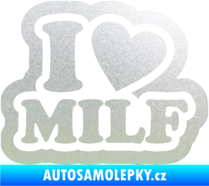 Samolepka I love milf 003 nápis pískované sklo