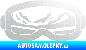 Samolepka I love snow brýle pravá pískované sklo