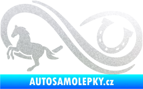 Samolepka Infinity 005 levá koník s podkovou pískované sklo