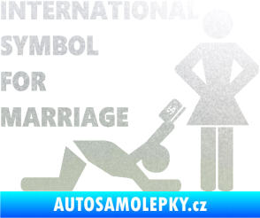 Samolepka International symbol for marriage pískované sklo