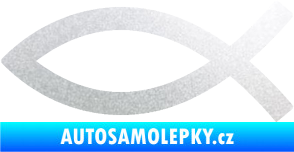 Samolepka Jesus rybička 002 křesťanský symbol pískované sklo