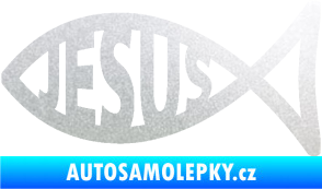 Samolepka Jesus rybička 003 křesťanský symbol pískované sklo