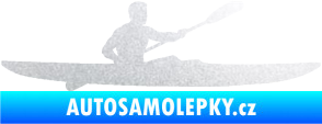 Samolepka Kajakář 003 pravá pískované sklo