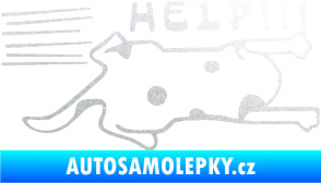 Samolepka Kočka Help samolepka na bok  pískované sklo