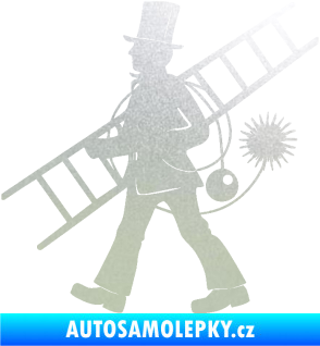 Samolepka Kominík 001 levá pískované sklo