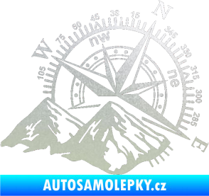Samolepka Kompas 002 pravá hory pískované sklo