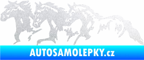 Samolepka Koníci 004 levá stádo pískované sklo