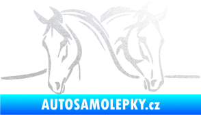 Samolepka Koníci 006 levá pískované sklo