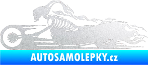 Samolepka Kostra na motorce s plameny levá pískované sklo