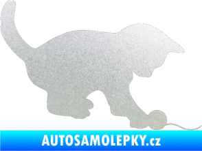 Samolepka Koťátko 001 pravá pískované sklo