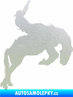 Samolepka Kovboj 001 pravá rodeo na koni pískované sklo