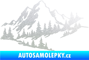 Samolepka Krajina hory 007 pravá pískované sklo