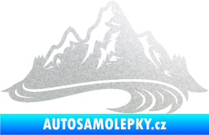 Samolepka Krajina hory 008 pravá pískované sklo