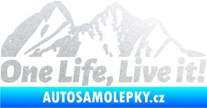Samolepka Krajina hory 029 pravá pískované sklo