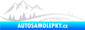 Samolepka Krajina hory 036 levá pískované sklo