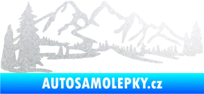 Samolepka Krajina hory 038 levá pískované sklo