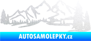 Samolepka Krajina hory 038 pravá pískované sklo