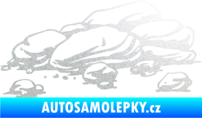 Samolepka Krajina kameny 001 pískované sklo