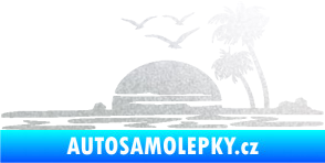 Samolepka Krajina moře 001 pravá karavan na cestách pískované sklo