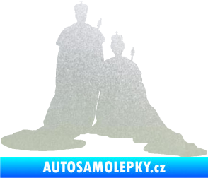 Samolepka Král a královna  pískované sklo