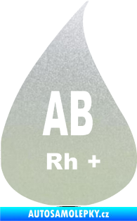 Samolepka Krevní skupina AB Rh+ kapka pískované sklo