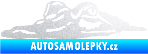 Samolepka Krokodýl 003 levá hlava na hladině pískované sklo