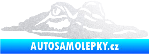 Samolepka Krokodýl 003 pravá hlava na hladině pískované sklo