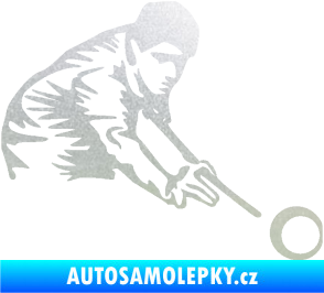 Samolepka Kulečník 001 pravá hráč s tágem pískované sklo