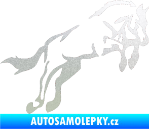 Samolepka Kůň 025 pravá skok pískované sklo