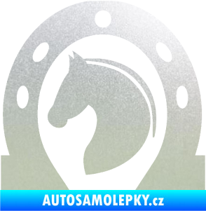 Samolepka Kůň 034 levá podkova pískované sklo