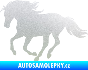 Samolepka Kůň 071 levá běžící pískované sklo