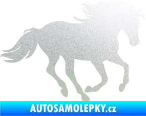 Samolepka Kůň 071 pravá běžící pískované sklo
