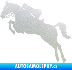 Samolepka Kůň 076 levá parkur pískované sklo
