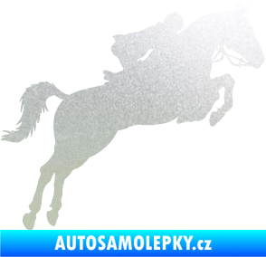 Samolepka Kůň 076 pravá parkur pískované sklo