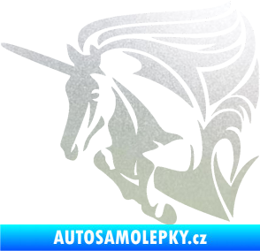 Samolepka Kůň jednorožec 001 levá pískované sklo