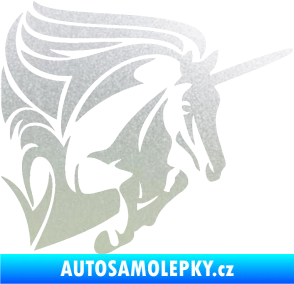 Samolepka Kůň jednorožec 001 pravá pískované sklo