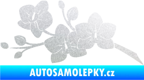 Samolepka Květina dekor 008 levá orchidej pískované sklo