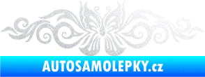 Samolepka Květina dekor 017 motýl pískované sklo