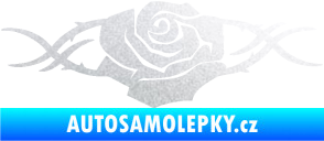 Samolepka Květina dekor 020 pravá růže s trny pískované sklo