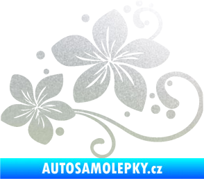 Samolepka Květina dekor 035 levá pískované sklo