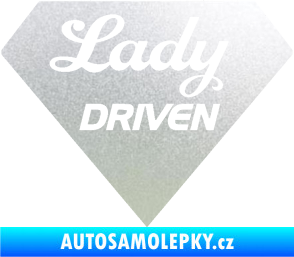 Samolepka Lady driven diamant pískované sklo