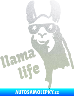 Samolepka Lama 004 llama life pískované sklo
